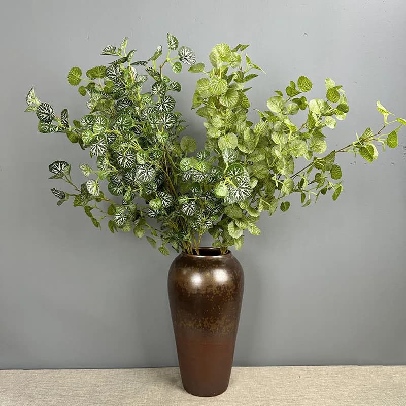 Artificial plants Real Touch 90 cm Crab Floral Copper Sheet Green Plant Simulation Eucalyptus leaves Commercial center decoration