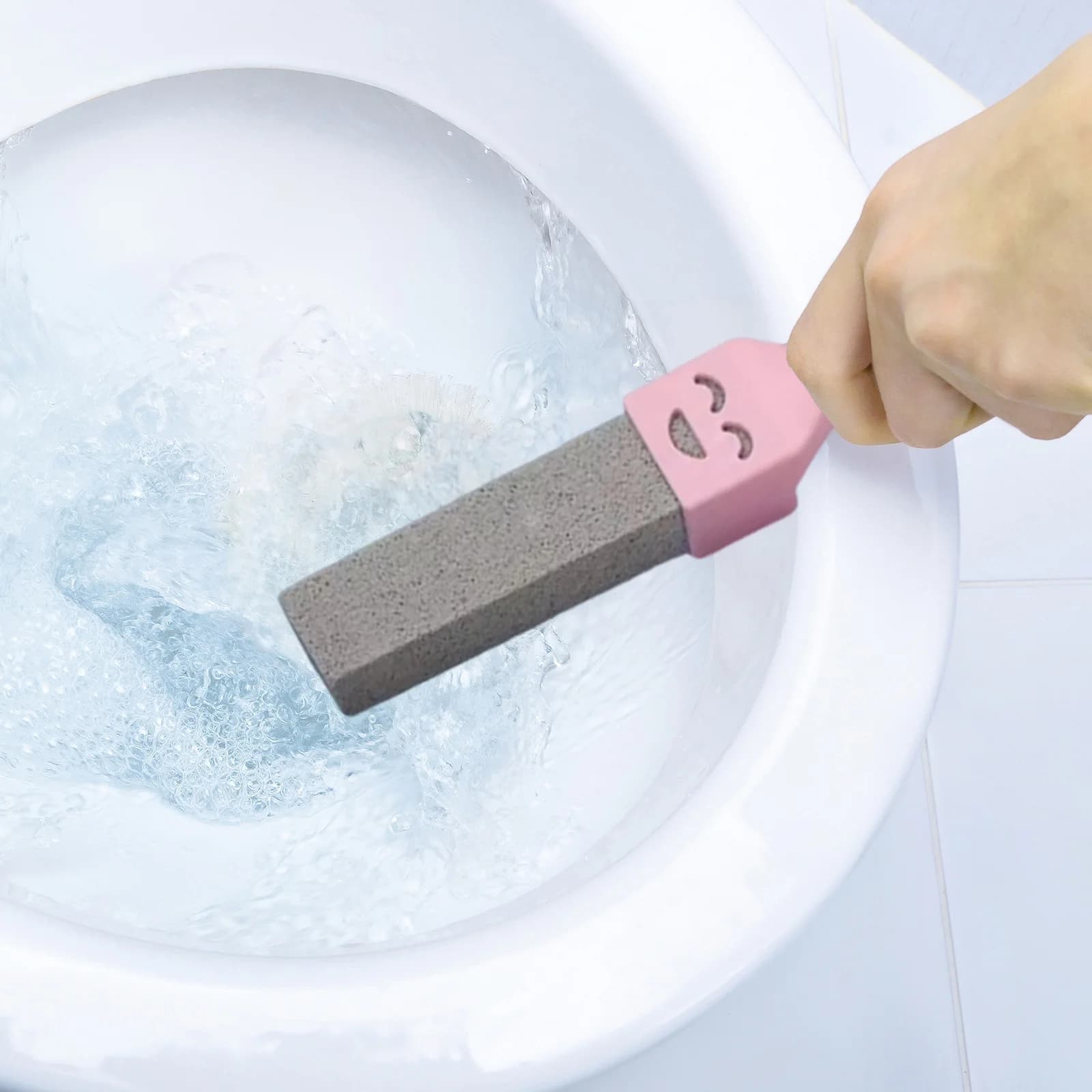 1 Pack Pumice Stone Toilet Brush with Handle Pumice Cleaning Brushes Pumice Stone Brush for Kitchen Bath Pool Household Cleaning
