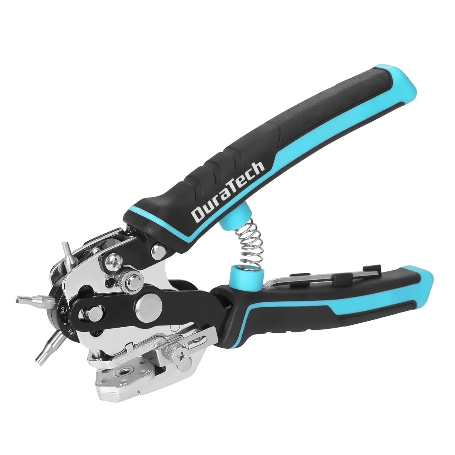 Pinza perforatrice in pelle resistente con 6 fori solidi per cinture, cinturini per orologi, collari per animali domestici, lavori fai da te
