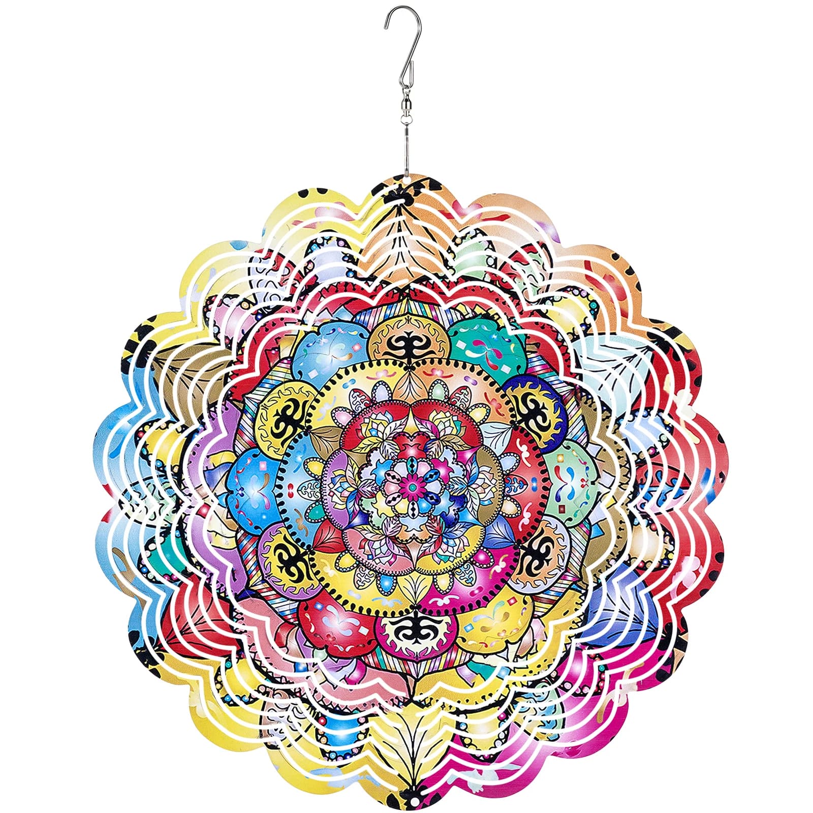 Animal Wind Turbine Outdoor Fan Hanging Decoration Outdoor Courtyard Garden Decoration Mandala 3D Rotating Wind Chime