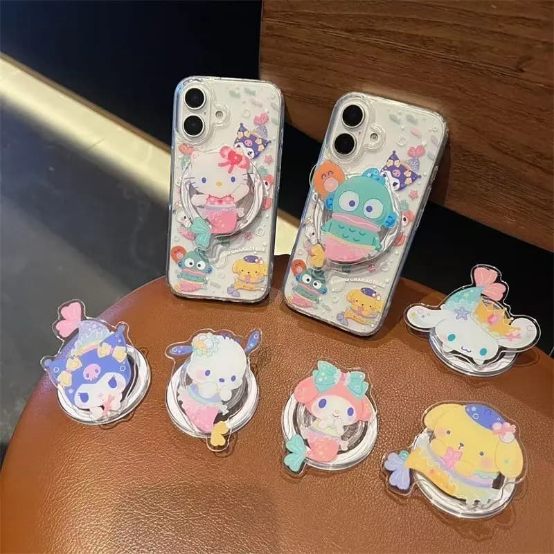 Nuovo Supporto Magnetico Scalabile per Telefono Sanrio Kawaii Hello Kitty 2026, Supporto Airbag Cartoon Cinnamoroll Melody, Regalo di Natale per Coppie