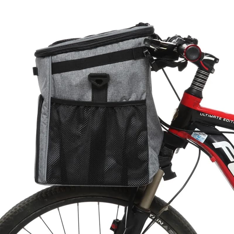 Foldable Dog Bike Carrier Soft-Sided Dog Basket for Bike Seat Dog Backpack With Reflective Tape Bicycle Pet Carrier