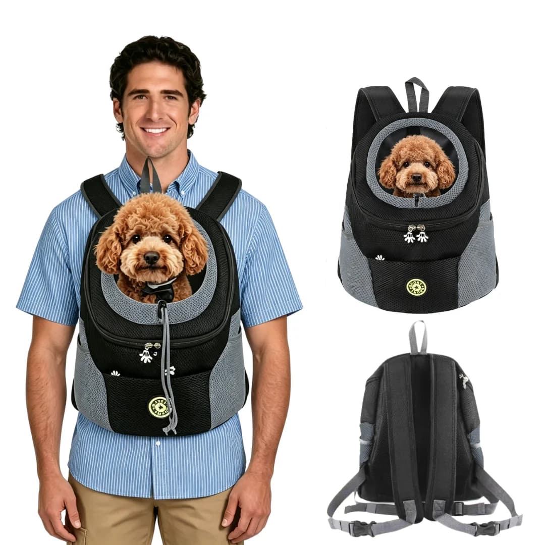 Pet Dog Carrier Backpack, Ventilated Small Dog Front Backpack, Dog Front Carrier Backpack, Adjustable Breathable Dog Backpack