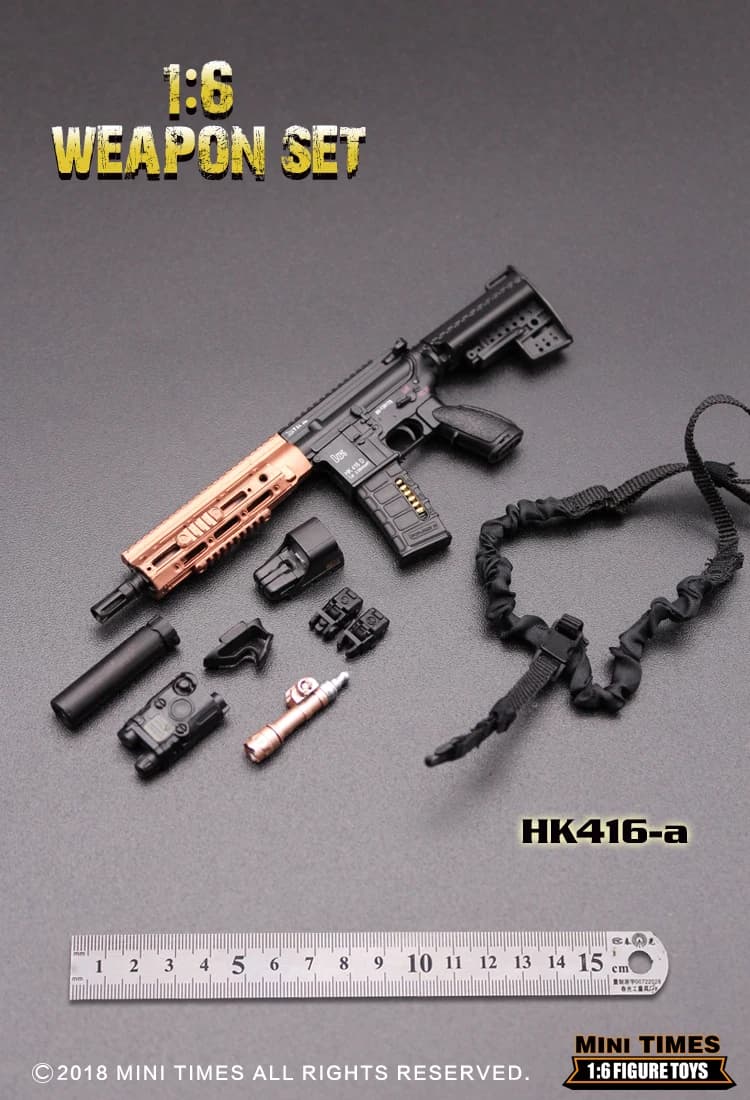 Minitimes Mini Hk416 Scala 1/6 Soldato Pistola Modello Militare Giocattoli Accessori Modello In Plastica Per 12 Pollici Action Figure Modello