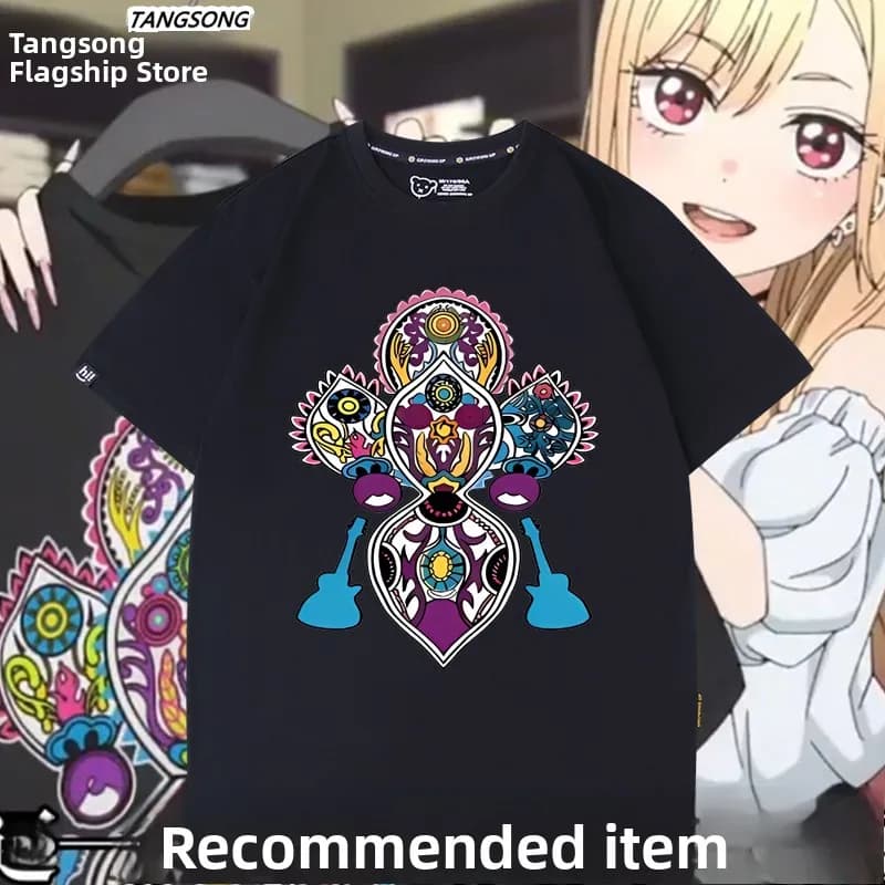 Pure Cotton ort Sve T-irt ex Clothing Anime Surroundings Doll Falling in Love Cosplay Youth Faion Breathable Sum...