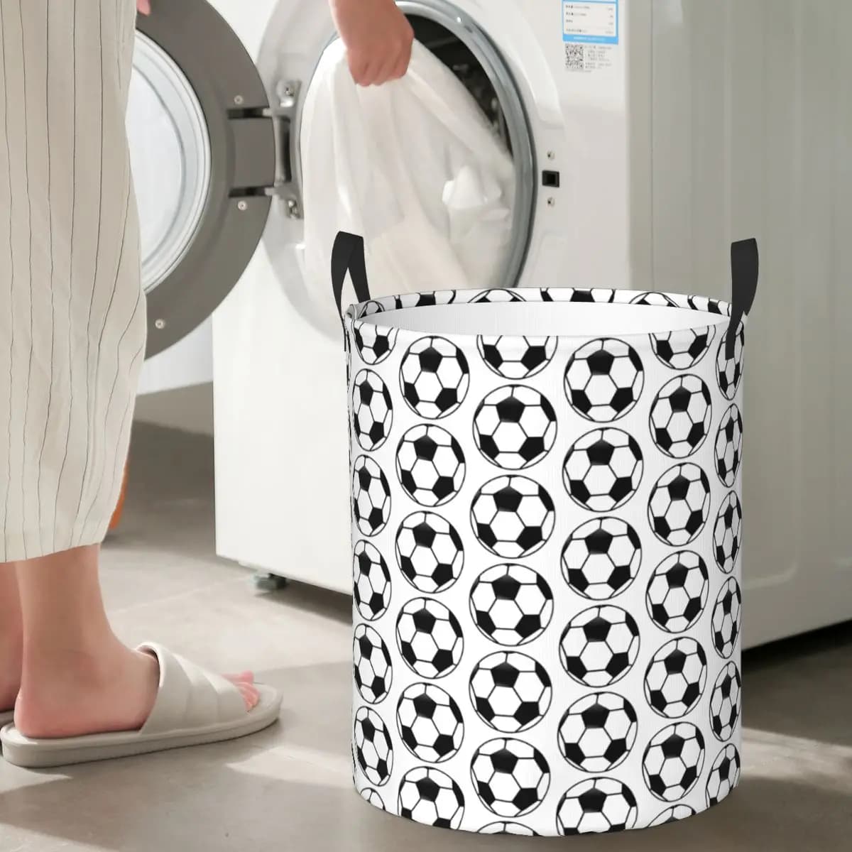 Sports Soccer Ball Baskets For Folding Bed linen Clothes Toys Basket Holders Large Waterproof Bag
