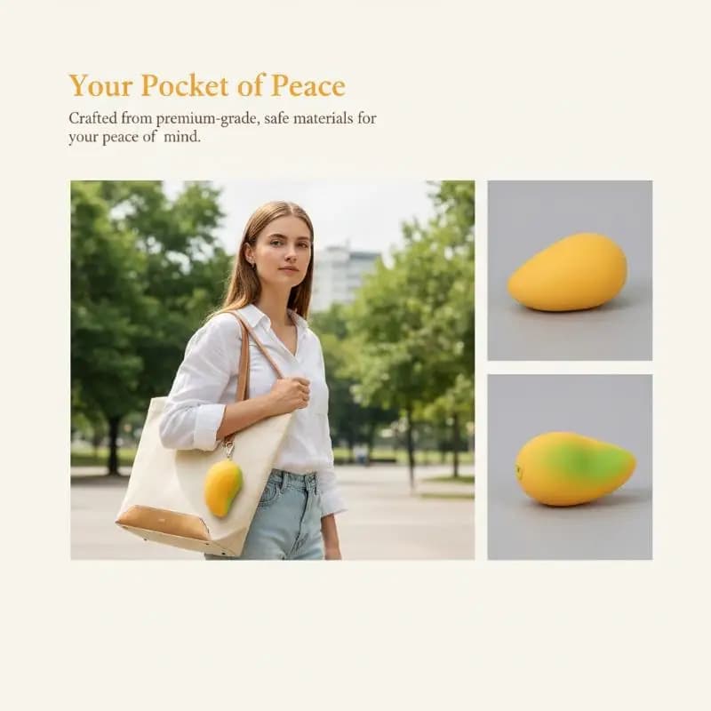 Stress Relief Slow Rebound Mango Squishy Ball Soft Squeeze Fidget Toy Non-Toxic Decompression Toy for Kids Home Play