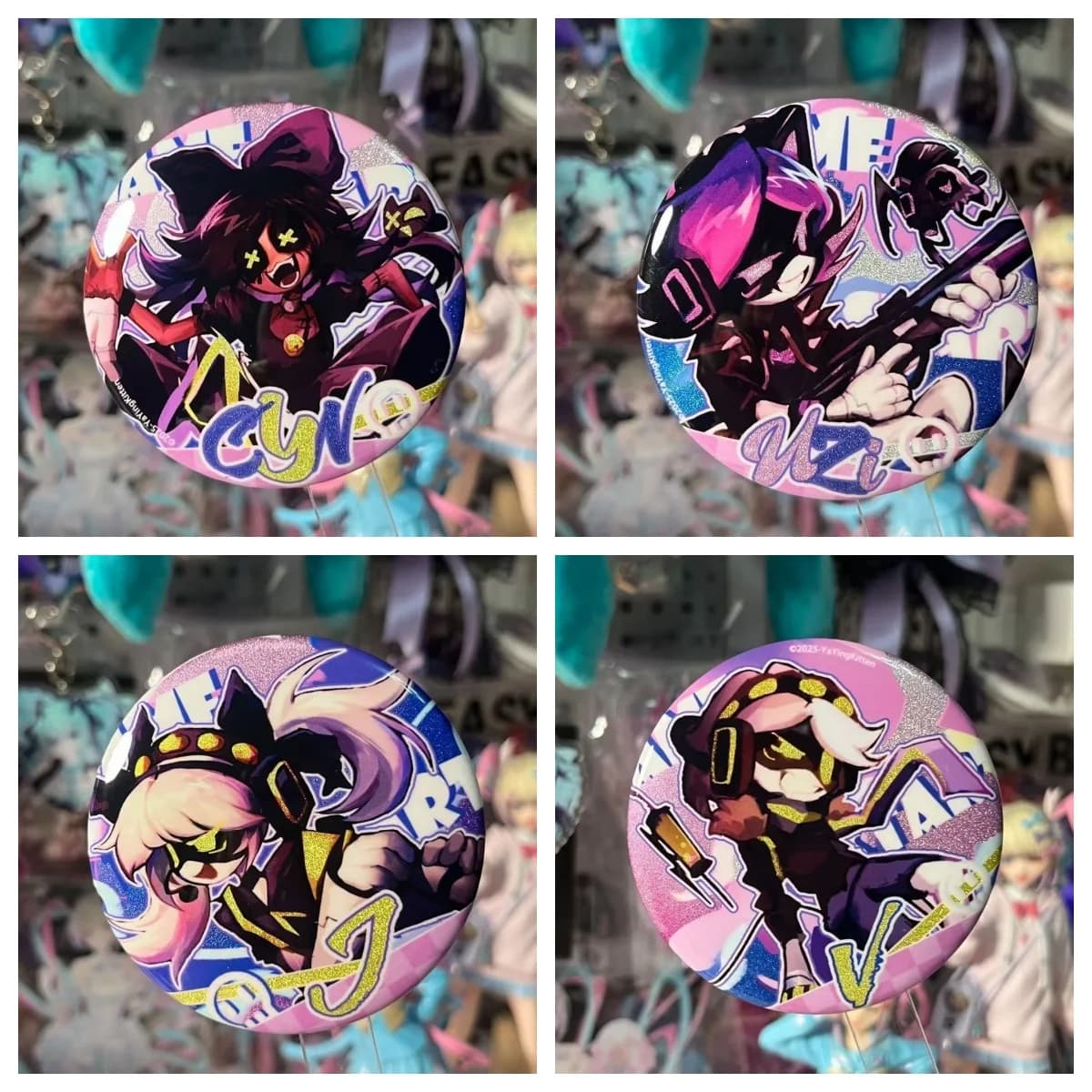 Murder Drones Personaggi Distintivo in banda stagnata UZI NV J CYN Anime Cartoon Spilla rotonda Zaini Spille per abbigliamento