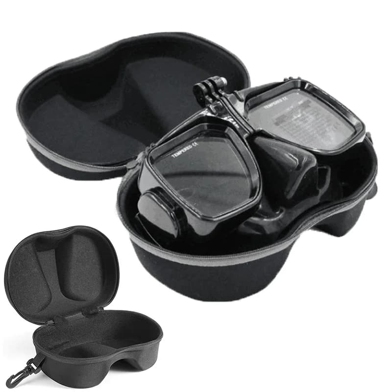 Custodia per Occhiali da Immersione, Maschera Subacquea, Occhialini da Nuoto, Scatola Portatile per Occhiali da Nuoto, Contenitore Protettivo per Snorkel