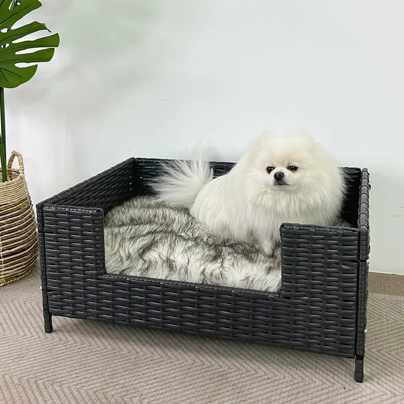Cucce per cani e gatti, per cani di taglia piccola, media e grande, cuccia in rattan, prodotti estivi, letti per animali domestici