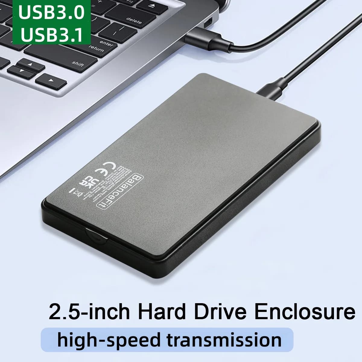 USB 3.0/Type C To 2.5 Inch Hard Drive Case SATA HDD SSD Enclosure High-Speed External Hard Drive Disk Box for PC Laptop