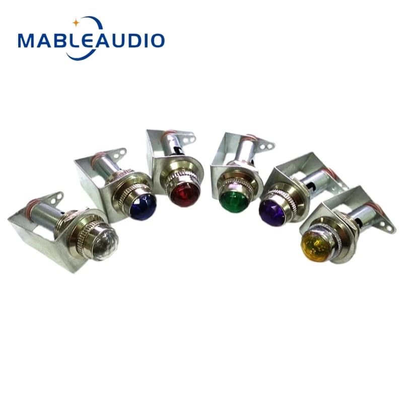 5PCS accessori per amplificatori Audio indicatore di potenza luce trapano pietra tono scheda segnale luce staffa telaio in ferro 6.3V integrato