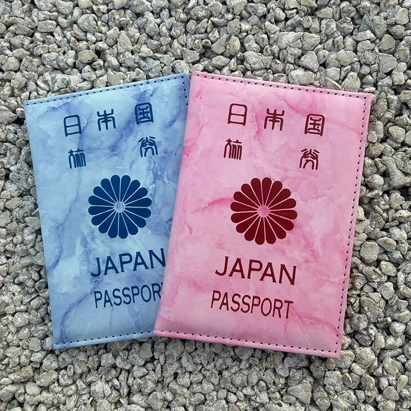 Marble Pattern Japan Passport Cover PU Leather Japanese Passport Holder Travel Wallet Case for Passports Protector