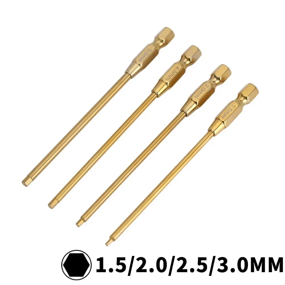 Set di punte per cacciavite esagonale RC professionale da 1,5-3,0 mm per modello di auto - Accessori per utensili elettrici antiscivolo in metallo per la manutenzione