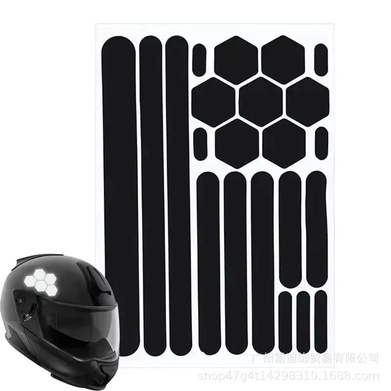 BIF Per Moto Nastro Riflettente per Casco Auto Rimorchi Bici Premiump Adesivo Moto Attrezzatura Riflettente Riflettente Nero S