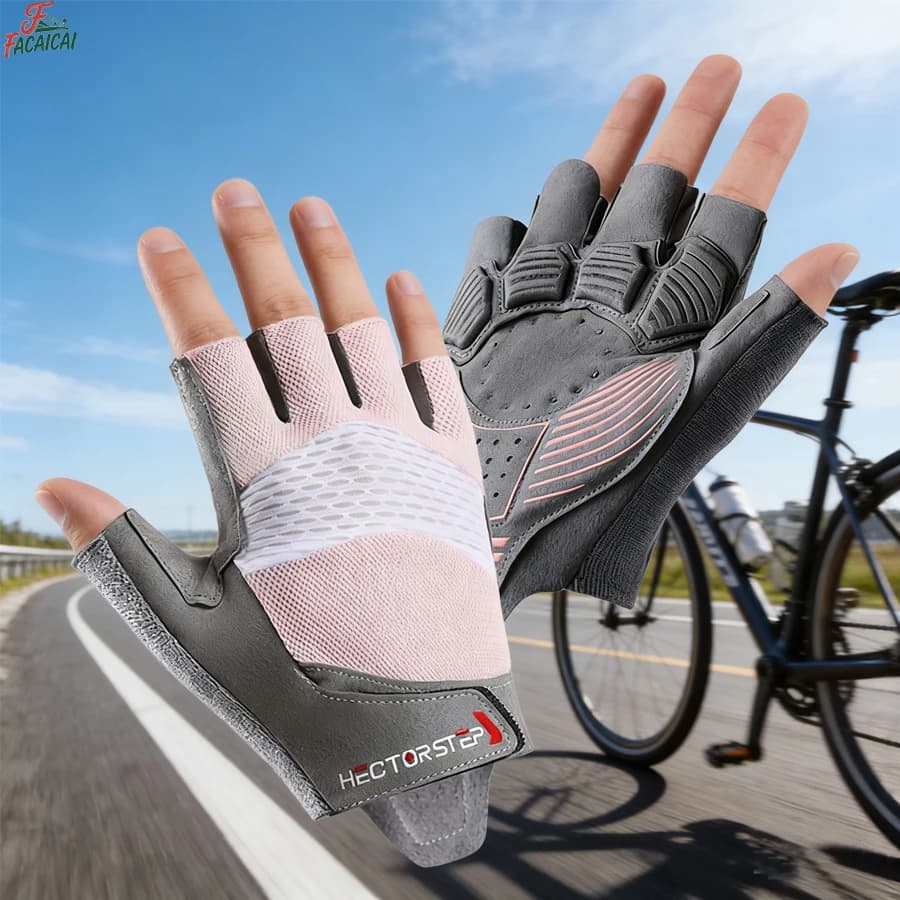 Men's and Women's Cycling Gloves, Half-Date Gloves for Road Bike and MTB, Anti-Slip and Anti- Shock for Fitness, Cycling and Open Sport