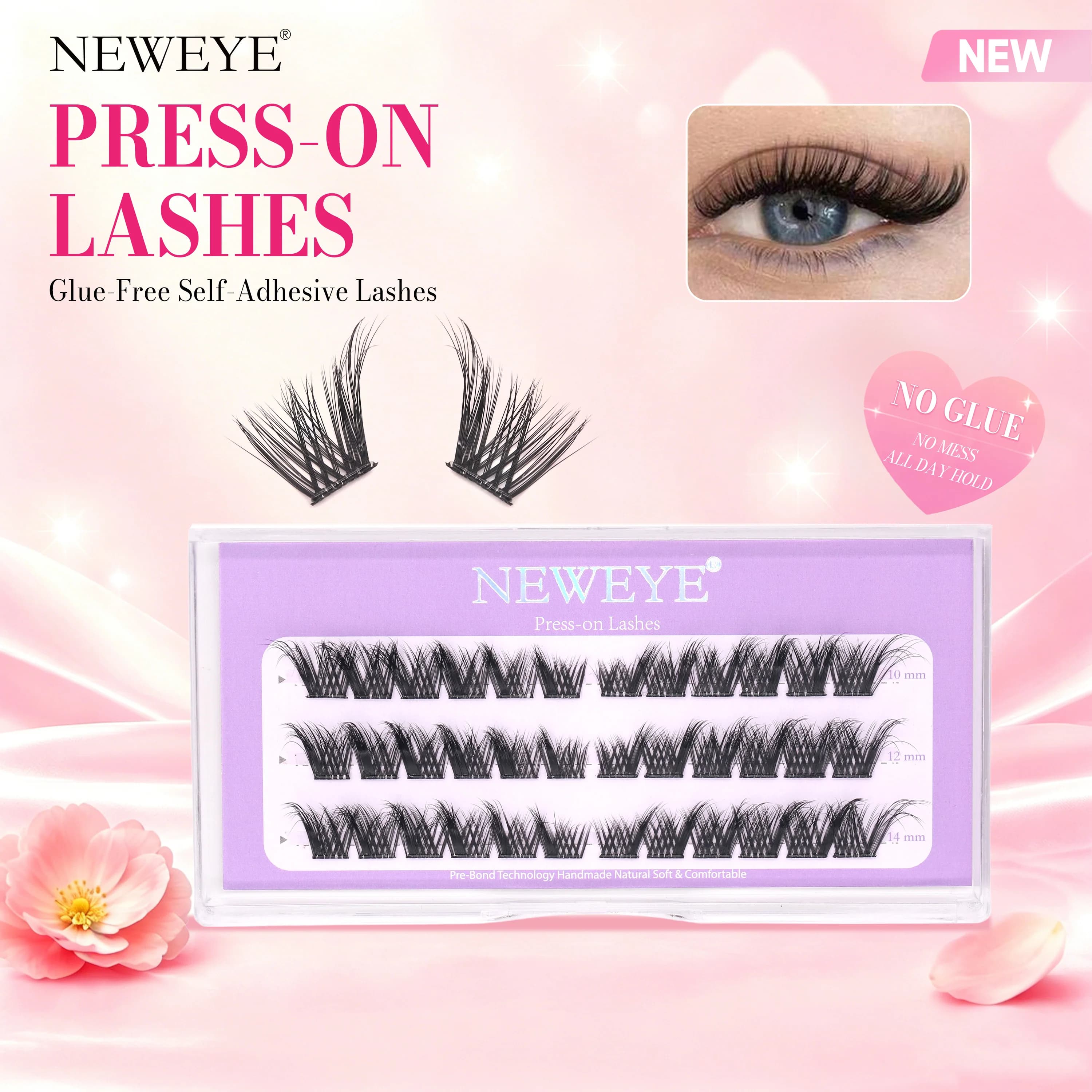 Wholesales Private Fashionable Thick And Volume Cosplay No Glue Need Clusters 8-14mm DIY Lashes Extension Friendly Beginner
