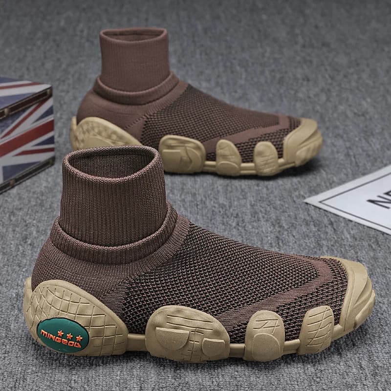Scarpe casual da uomo con suola morbida e superficie morbida, comode in rete e traspiranti, scarpe sportive da indossare con un solo piede.