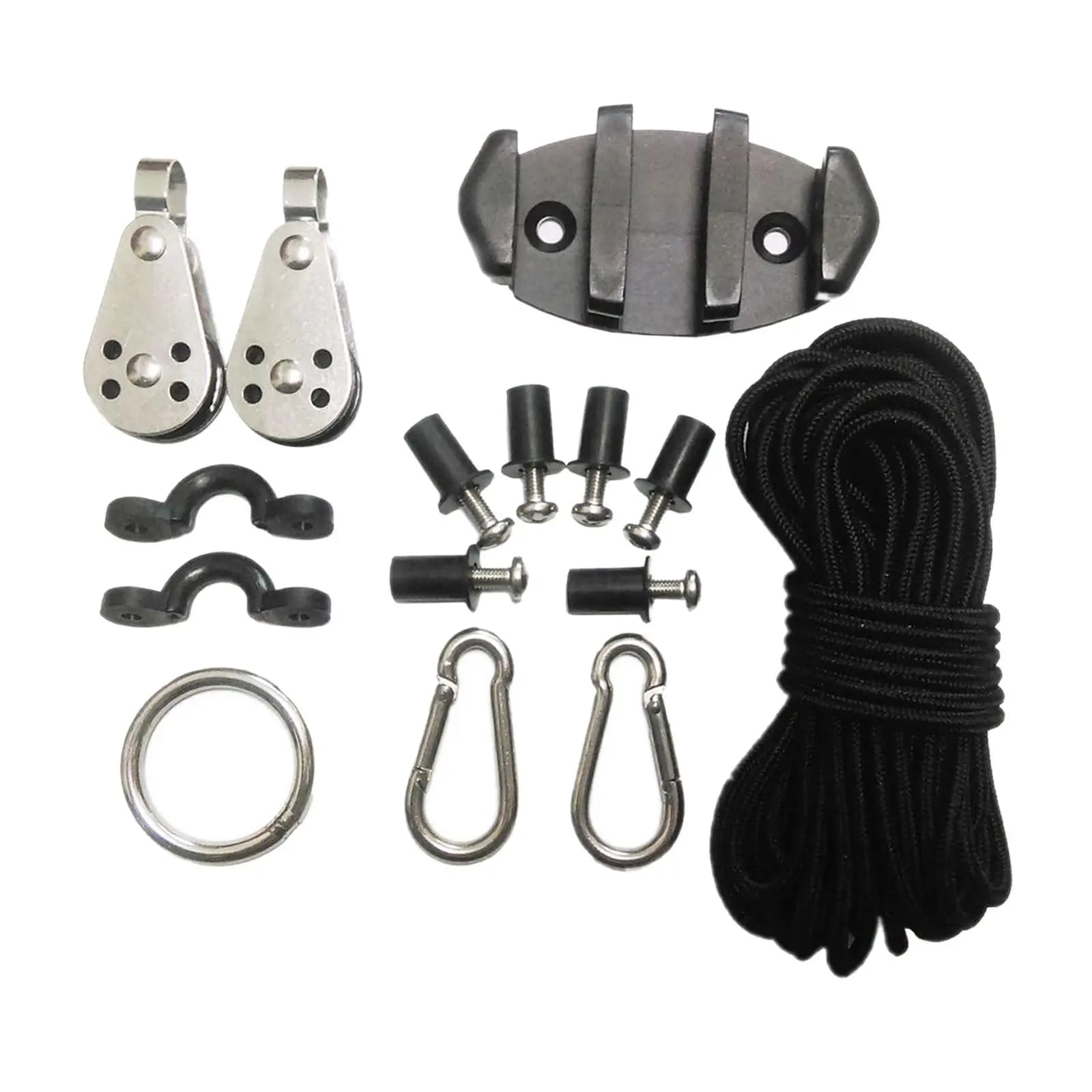 Kit carrello per canoa per kayak marino, corda per sartiame