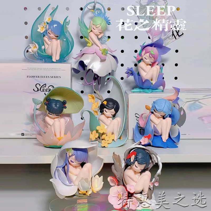 Disponibile Sleep Flower Fairi Series Blind Box Beauty Heavenly Elf Collection Modello Statua Guess Bag Toy Mystery Box Regalo per ragazza