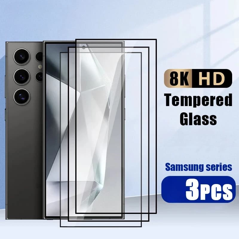 3 pezzi di vetro temperato HD per Samsung Galaxy S26 S25 S24 S23 S22 S21 Plus Protezione per lo schermo per Samsung Note 20 Ultra 10 9 8 Glass