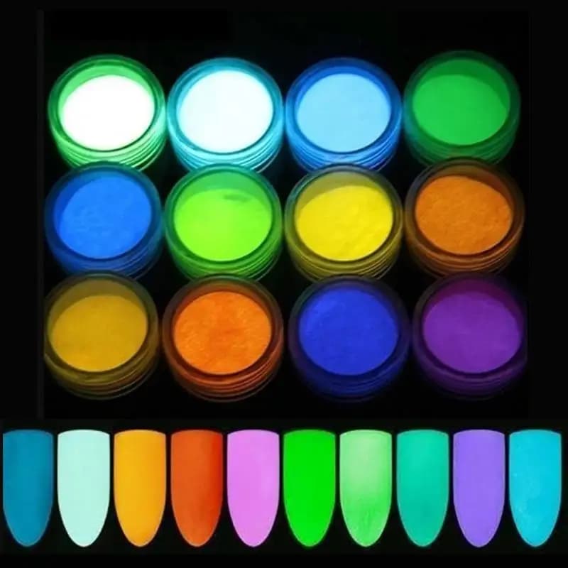 12 pz/set Kit di pigmenti in resina epossidica fluorescente polvere perlescente luminosa fai da te resina epossidica creazione di gioielli pigmento Nail Art Dye