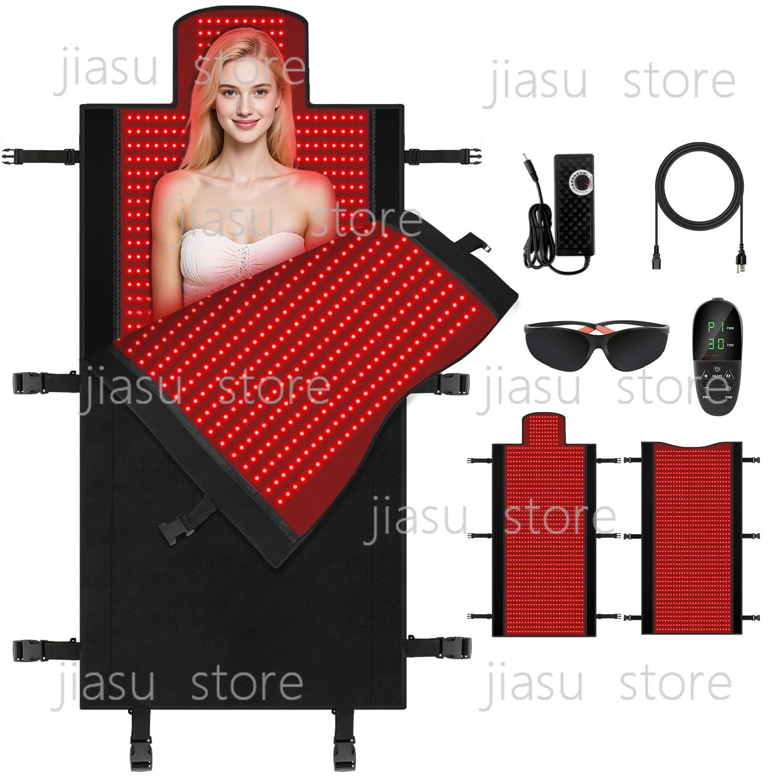 Red Light Infrared Therapy Sleeping Bag, 2570 LED Each Red & IR Large Heating Physiotherapy Mat Blanket