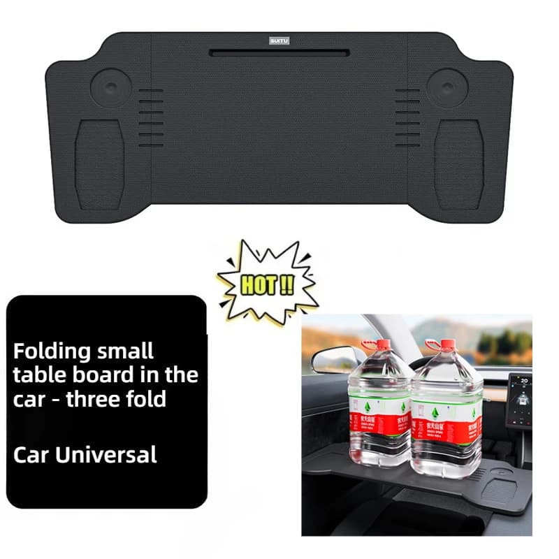 Foldable Car Laptop Desk Upgraded Tray Stand Compatible with Tesla Model 3/Y Steering Wheel Eating Table for Travel Work Camping