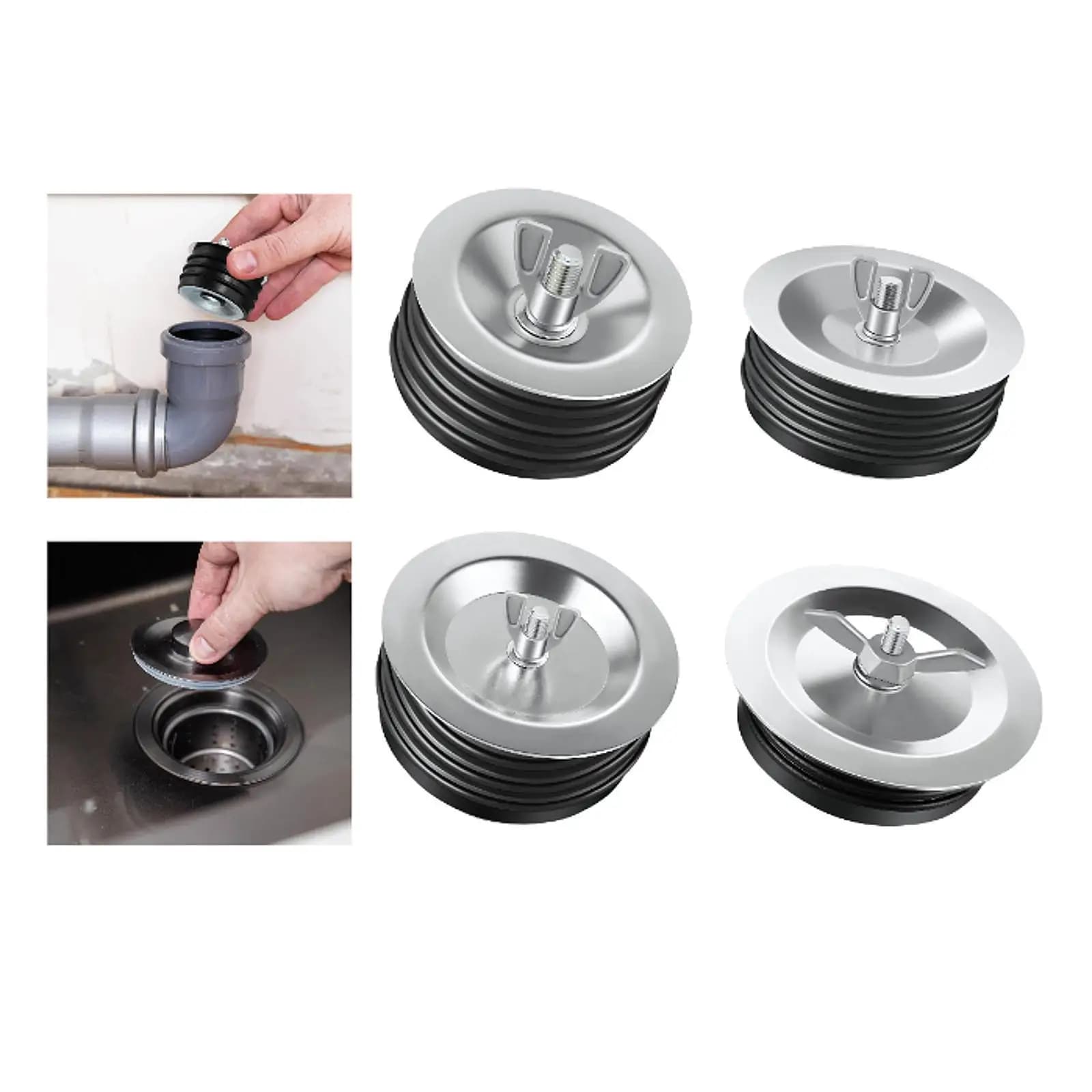 Mechanical test stop Easy to use Portable pipe clamp Waste water pipe cap for sinks Swimming pools Interior kitchen Hotel