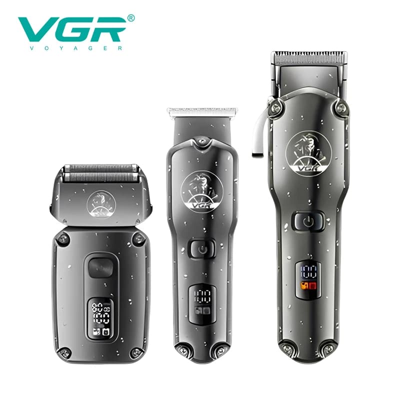 VGR 3 in 1 Battery Combined Kit Haircuts for Men Washable Electric Haircut Cutting Machine for Shaving Rechargeable Haircut V-675 S3