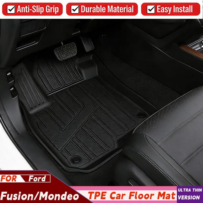 Set di 3 Tappetini Auto per Fusion Mondeo 2013-2016, Tappeti in Gomma 3D TPE Anti-sporco, Accessori Auto