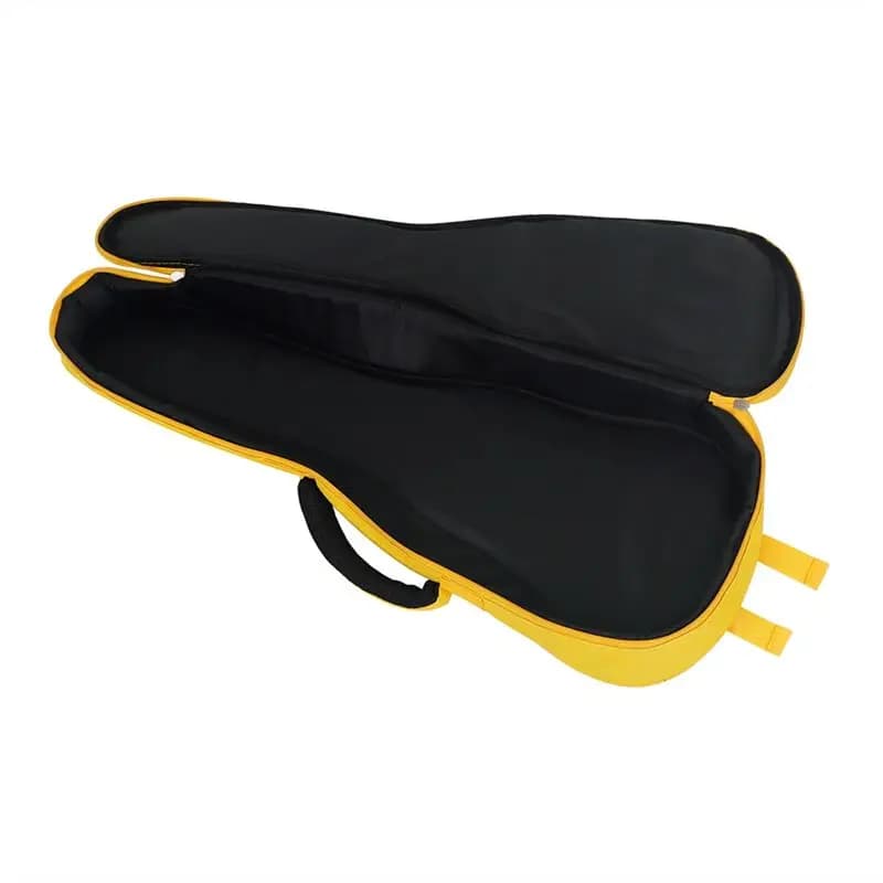 Borsa per chitarra piccola da 23 pollici, borsa per ukulele con tasca laterale trasparente, zaino portatile