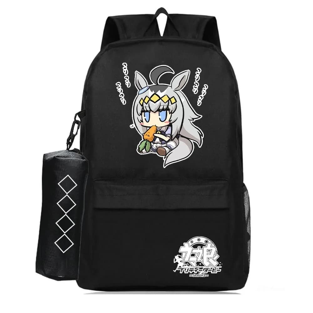 Uma Musume Pretty Derby Backpack Oguri Cap Cartoon Print Student Schoolbag Unisex Large Capacity Durable Oxford Cloth Backpacks
