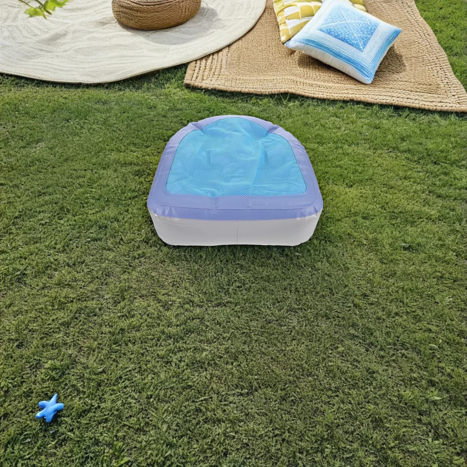 Cuscino Gonfiabile Portatile per Vasca da Bagno, Tappetino da Campeggio Leggero in PVC per Viaggi e Comfort