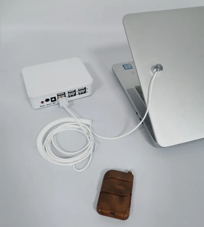 Dispositivo antifurto per notebook a porte multiple Tablet Display a contatto singolo Blocco esperienza allarme