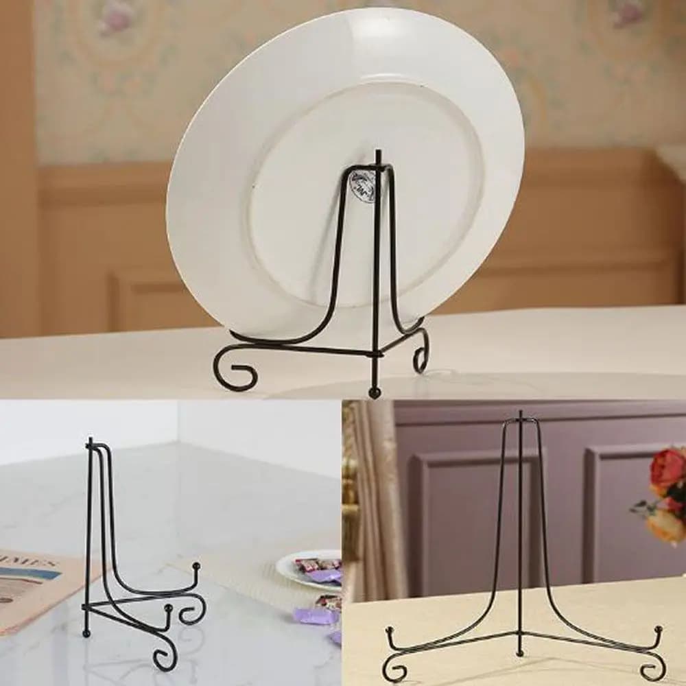 12-4 inch display for photos, works of art, plates and bowls, frames, iron stand for the house