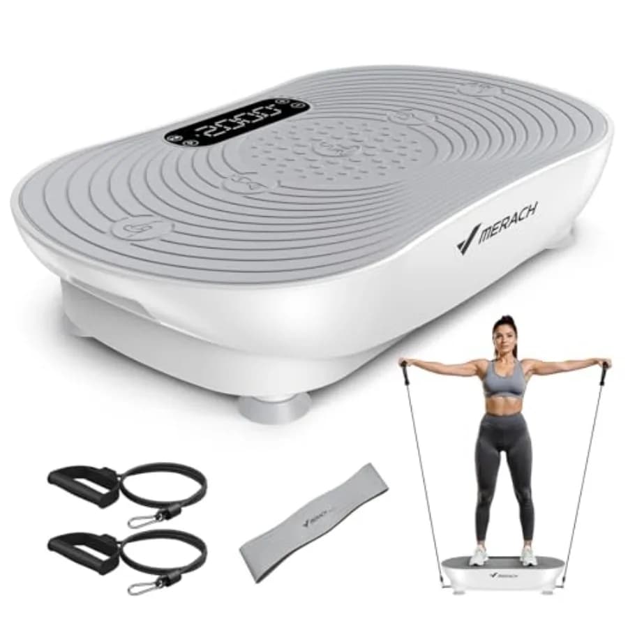 Vibration Plate Exercise Machine Vibrating Platform for Lymphatic Drainage Weight Loss Muscle Activation Full Body Home Exercis
