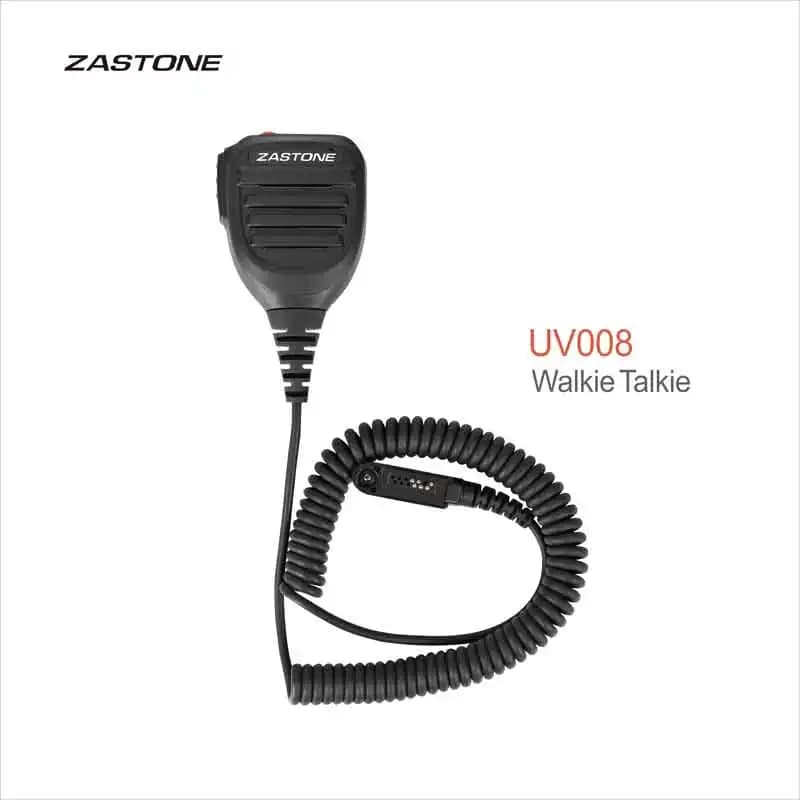 ZASTONE UV008 Microfono Walkie Talkie Megafono Figa a mano Altoparlante Due accessori radio wya Trasmettitore PTT Spina a 6 pin