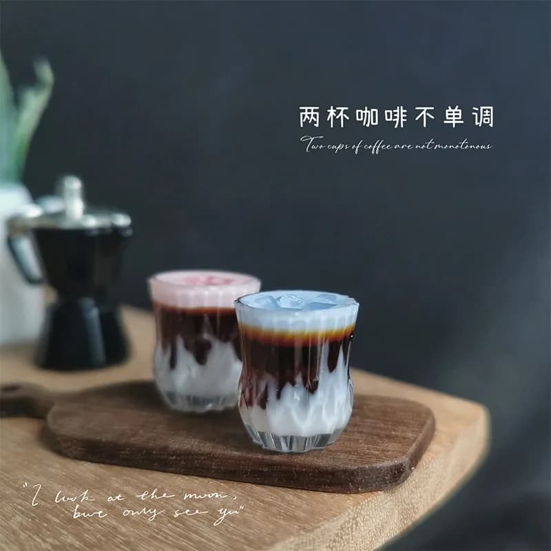 1: 12 Caffetteria in miniatura Giocattolo Modello OB11 Internet Celebrity Ice Latte Caffè Bevanda