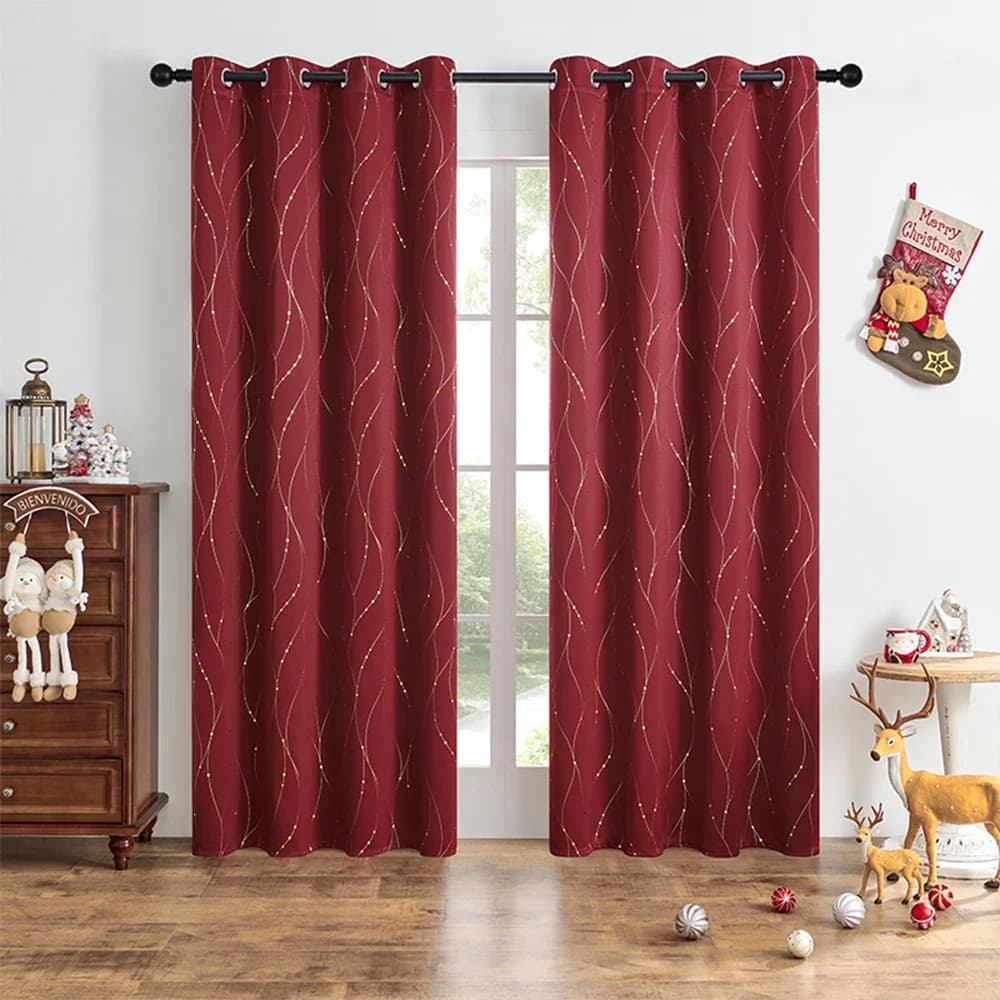 yes1 piece of blackout curtains, light-reducing and heat-insulating curtains for living room, bedroom, office decoration