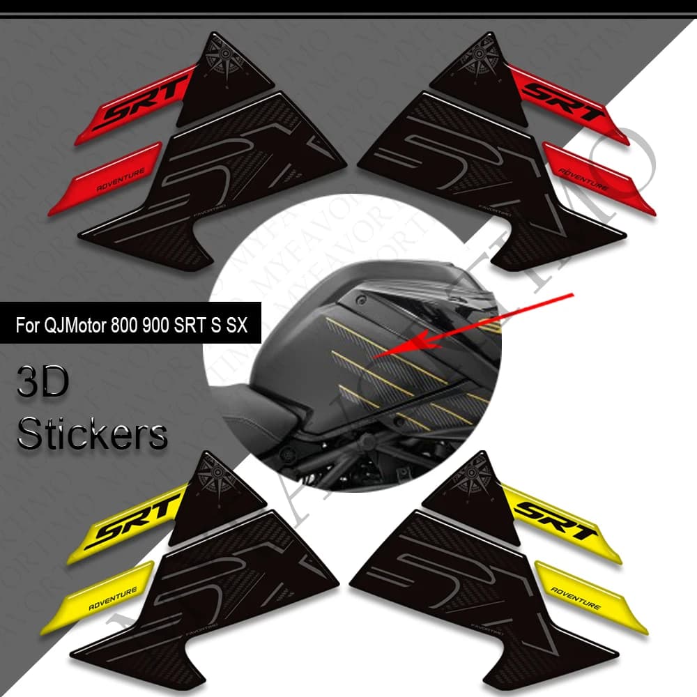 Moto Per QJMotor QJ Motore SRT 800 900 SX SX Tappo del serbatoio TankPad Gas Olio combustibile Kit Ginocchio Parafango Protezione Adesivi Decalcomanie