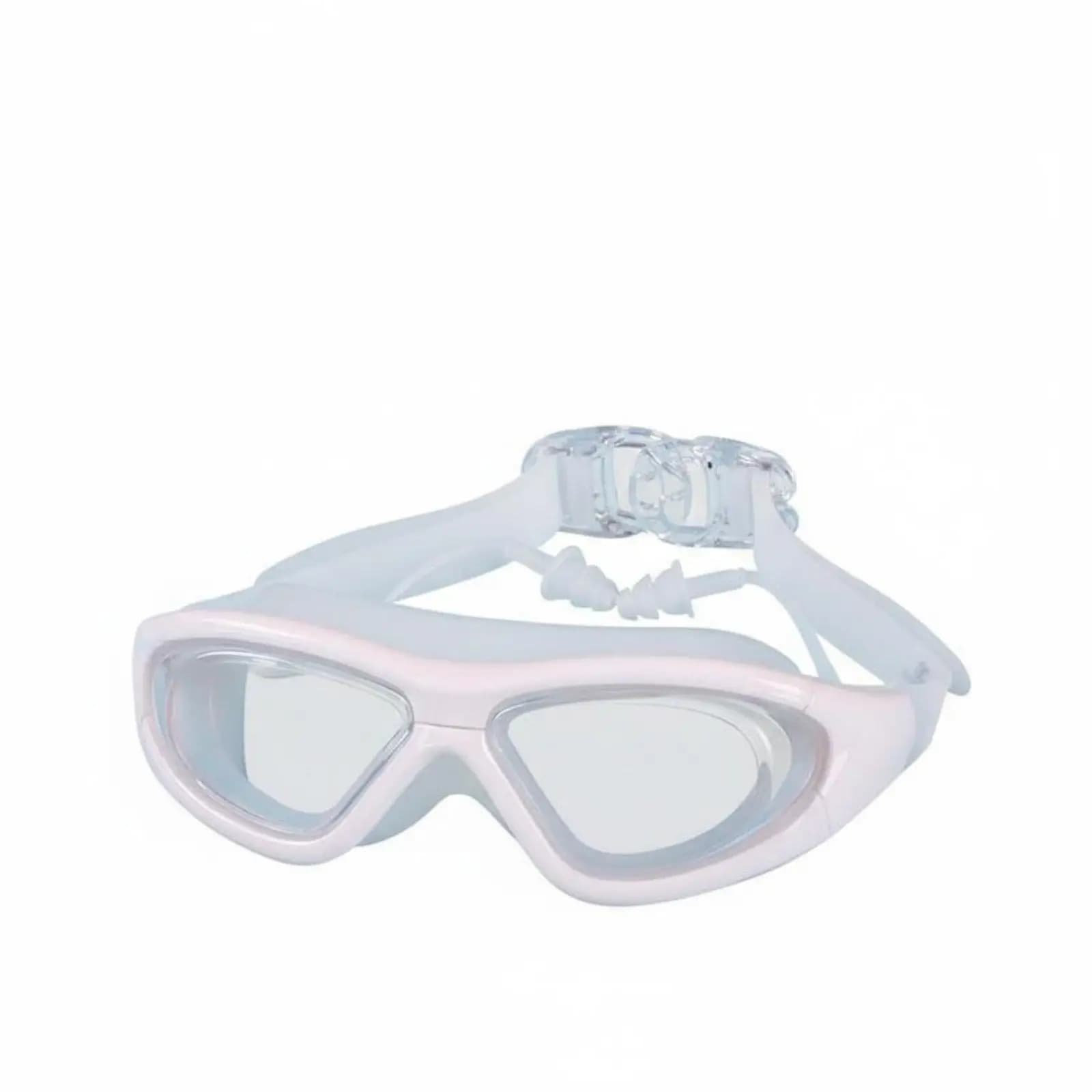 Large Frame Swim Goggles Clear Vision Lens Large Frame Water Goggles Leak-Resistant Seal Anti-Fog Swimming Glasses for Adults,