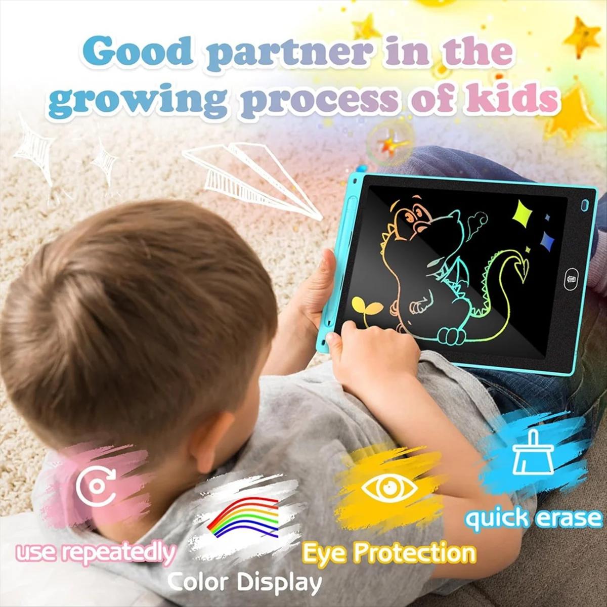 AA98 2-piece LCD writing table for children - Toys for preschool drawing boards and essential travel toys for 10 inch children