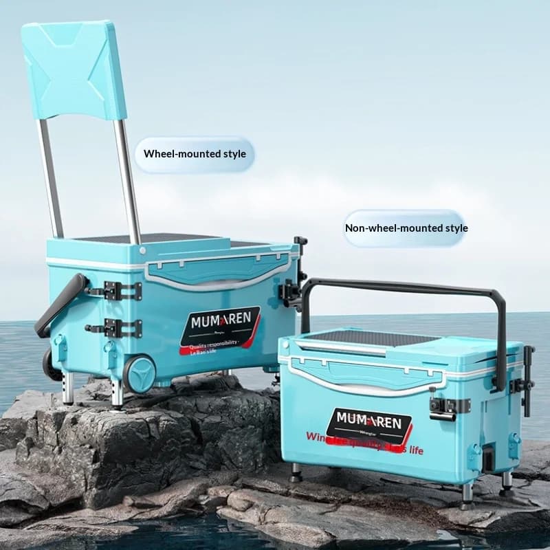 New Multifunctional Fishing Box 2024 with Seats, Thermal Container, Light and Foldable Candles, Complete Equipment Kit