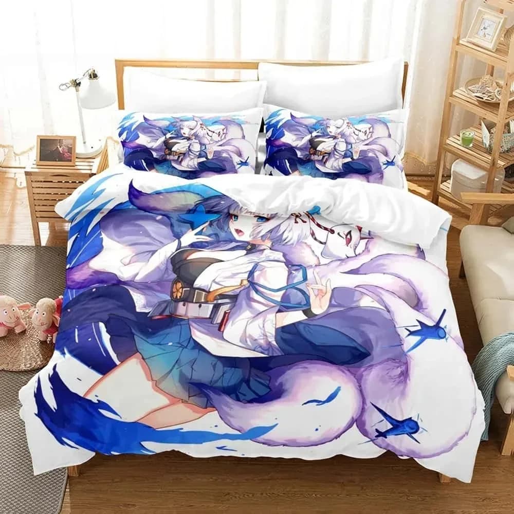 Stampa 3D Anime - Azur Lane Set biancheria da letto Singolo Twin Completo Queen King Size Set copripiumino per camera da letto per bambini per adulti Set di tessuti per la casa