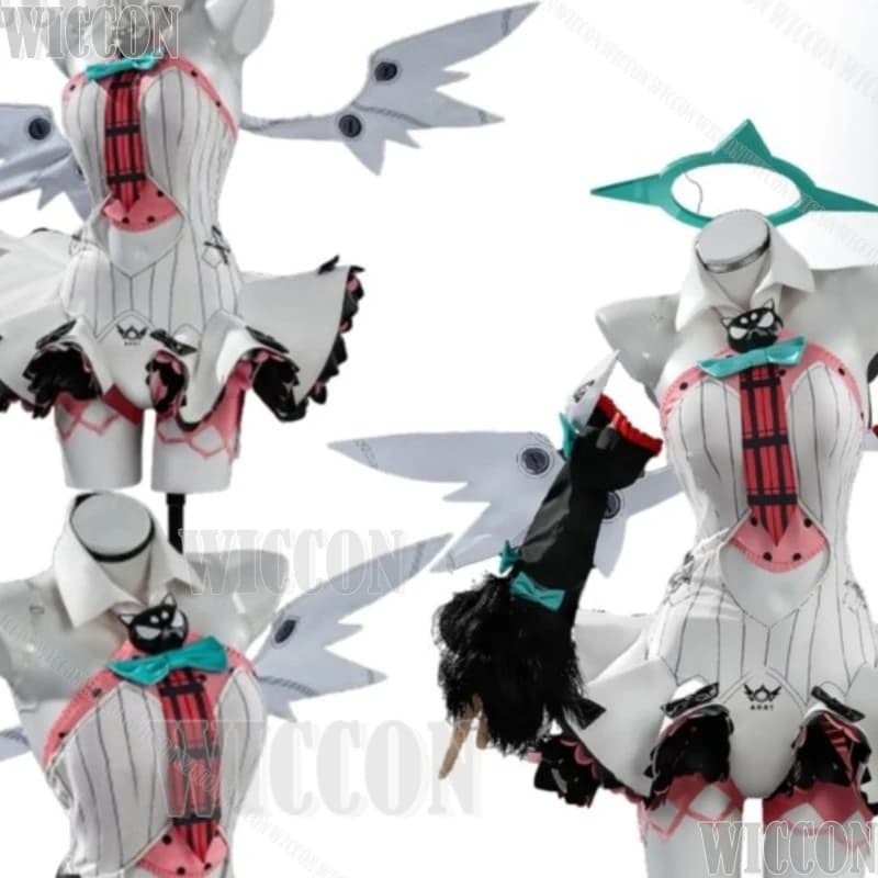 Costume Cosplay Zenless Zone Zero per Ragazze, Abito Bianco Sexy, Stile Y2K, Parrucca Verde, per Halloween, Comic Con, Natale