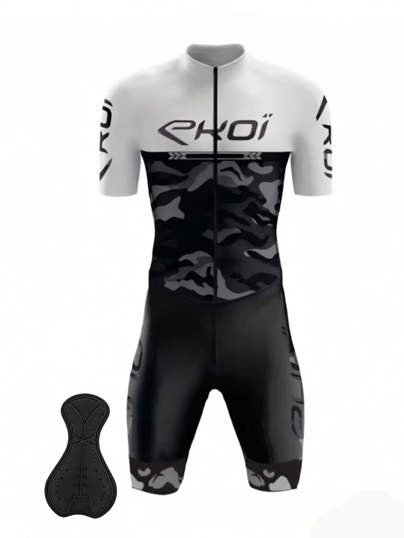 Short Sleeve Shorts Men‘s Cycling Jumpsuit, Breathable Quick Dry Lightweight One Piece Bike Bodysuit