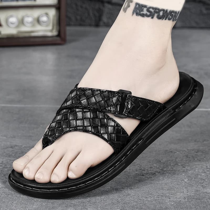 Flip-flops summer new Quick dry fashion soft-sole anti-slip comfort breathable lightweight outdoor men's casual walking slippers