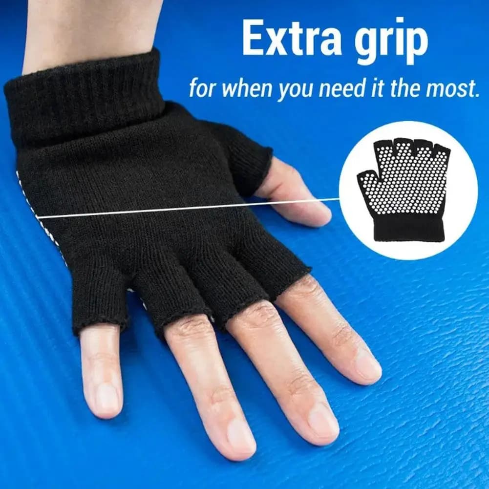 Anti-slip yoga gloves Grip sticky gloves Man Woman Half hot Pilates Balance Hand Fitness gym Gloves Protection for fingers Y D5f6