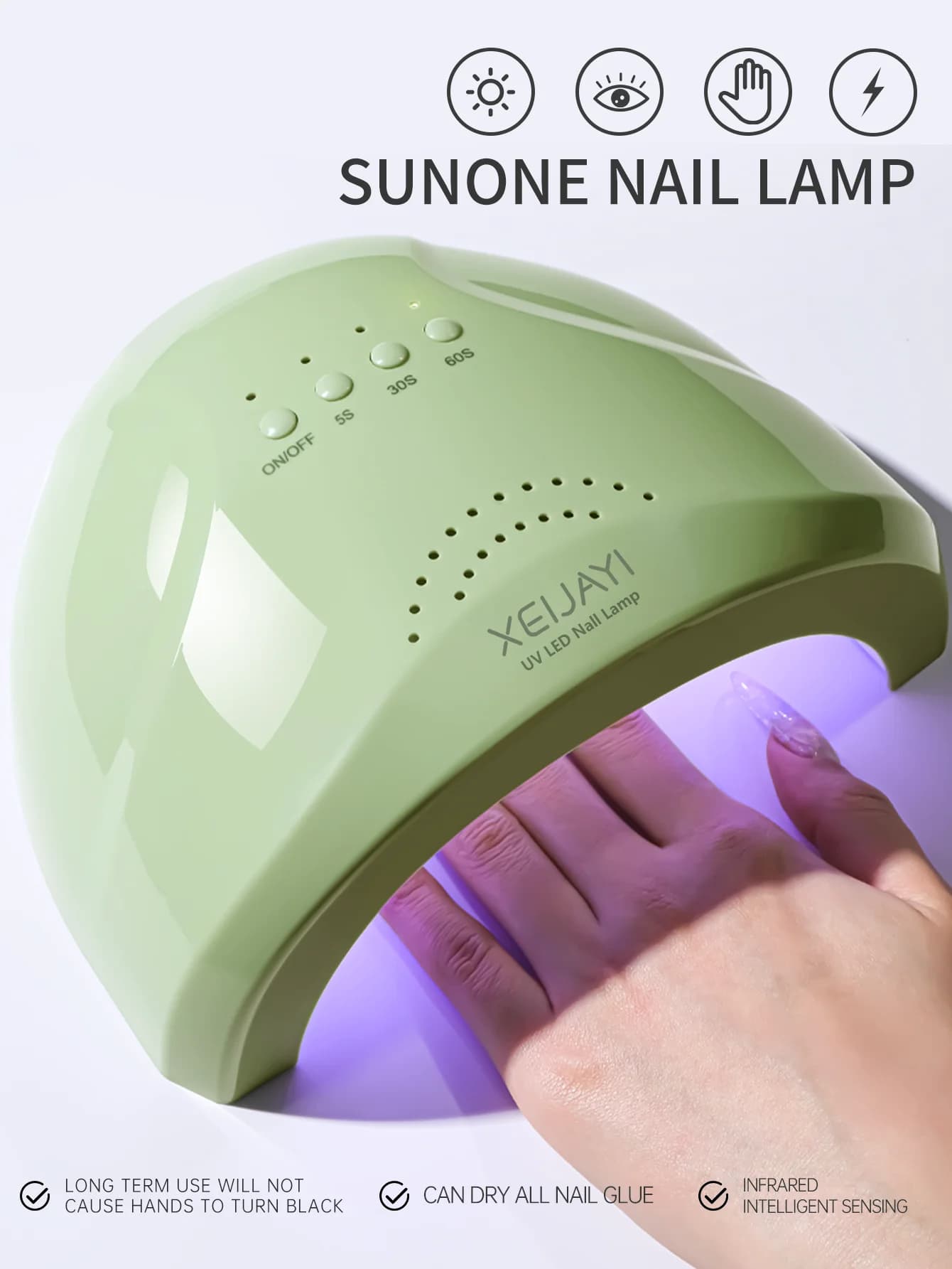 1PC [Spina USB] Lampada per unghie Asciugatrice per unghie, Macchina per fototerapia per unghie Lampada per unghie UV a doppia sorgente luminosa, per uso fai da te per nail art da donna